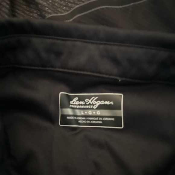 Men’s used Ben Hogan size L large black polo golf shirt grey - Picture 2 of 3